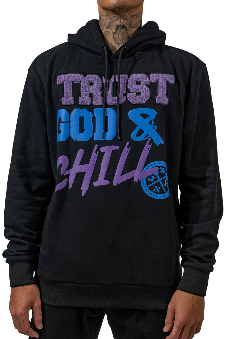 Trust God & Chill Black Hoodie