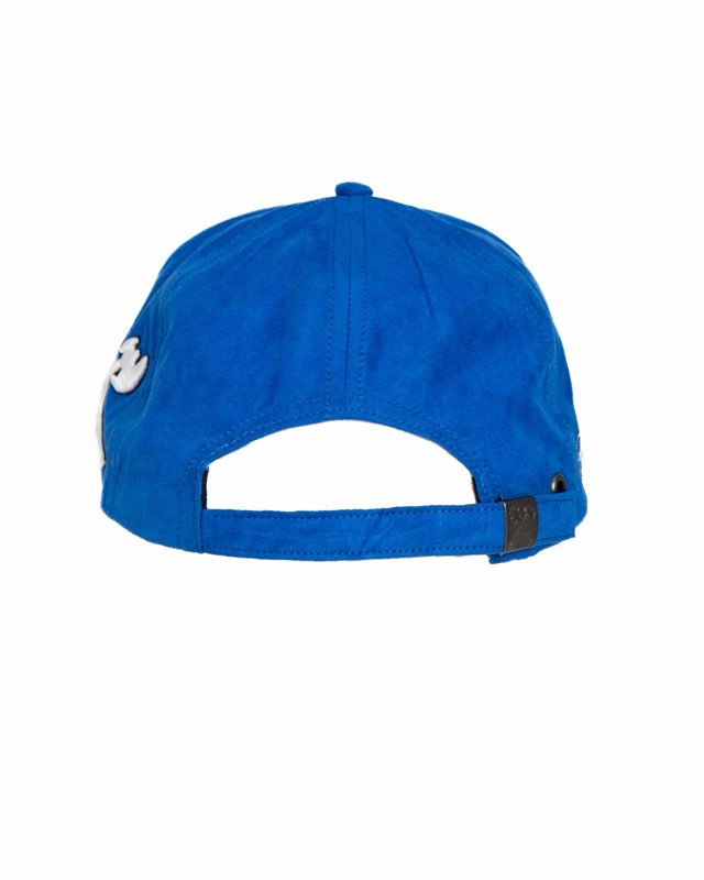 Royal Pebble Leather Dad Hat Royal