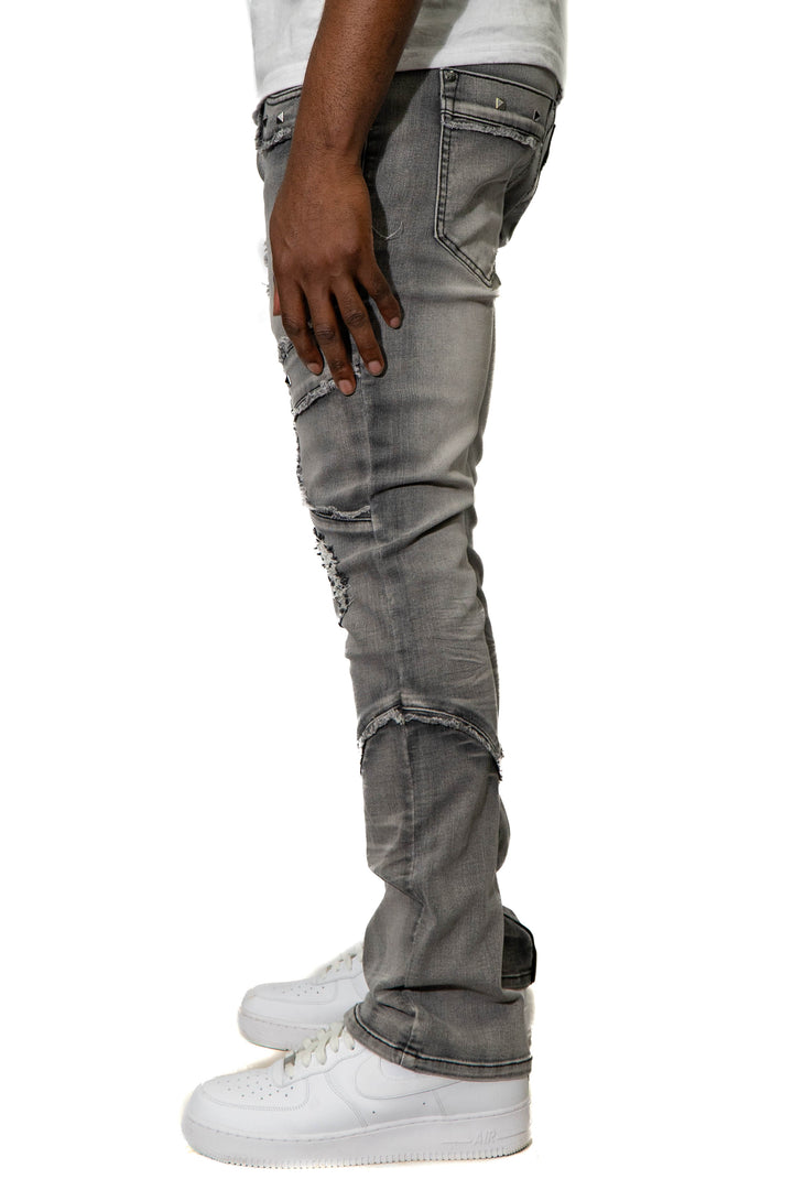 JUREN JAYVON GRAY WASH DENIM JEANS