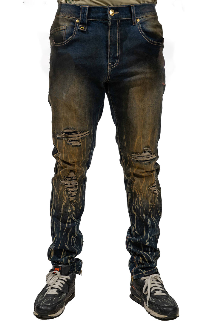 Dark Bronze Wash Denim Jean