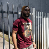 No Monkey Business Burgundy Tee