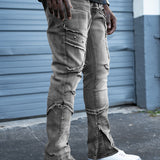 Juren Jayvon Gray Wash Denim Jeans