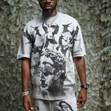 Free Your Mind Grey T-Shirt, Jogger and Leather Trucker Hat Combo
