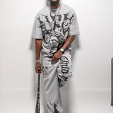 Free Your Mind Grey T-Shirt, Jogger and Leather Trucker Hat Combo