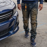 Dark Bronze Wash Denim Jean