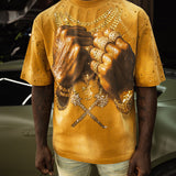 Pressure Makes Kings Brown Shirt - Rhinestones