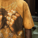 Pressure Makes Kings Brown Shirt - Rhinestones