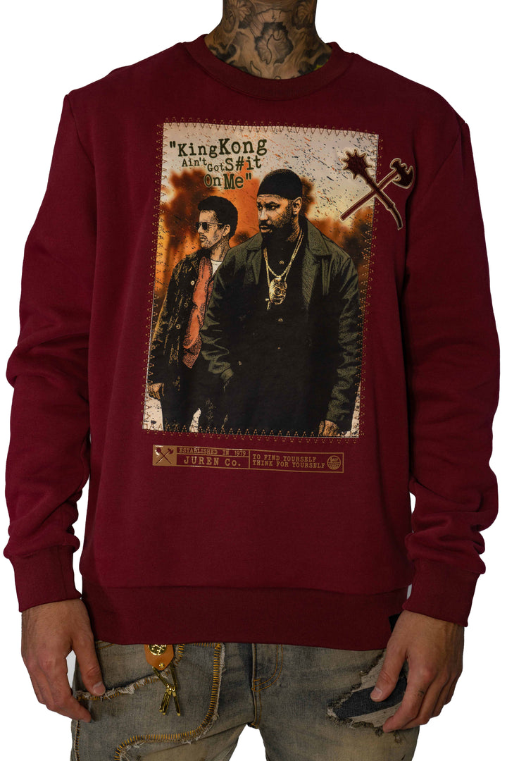 King Kong Burgundy Crewneck Sweater