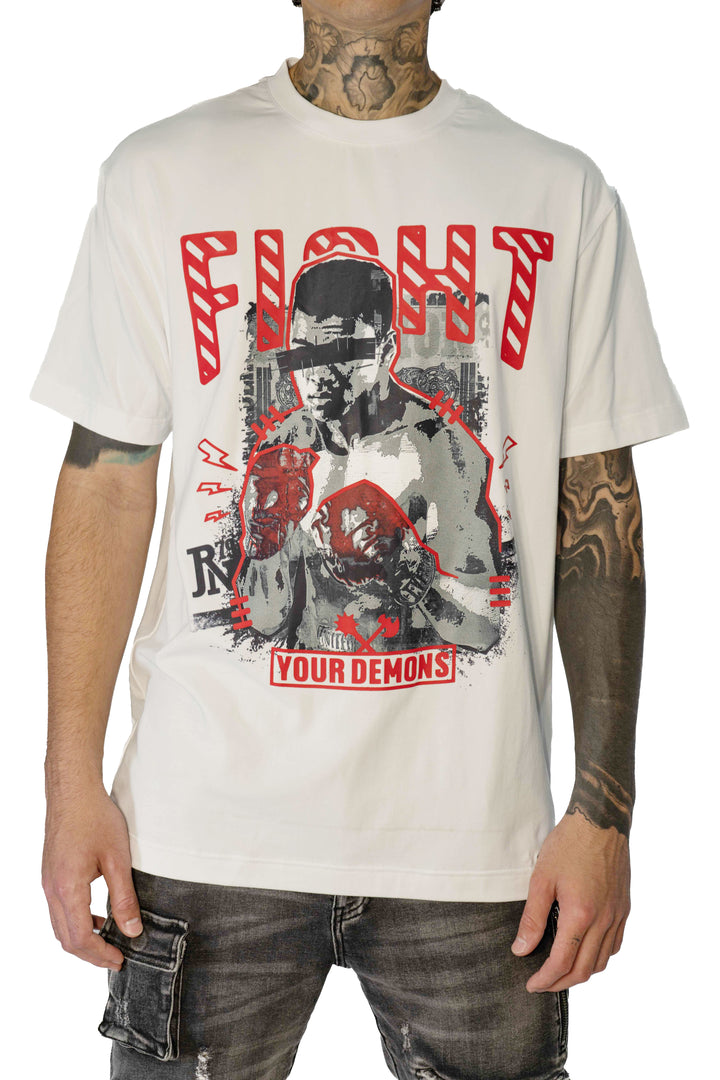 Fight Your Demons White Tee