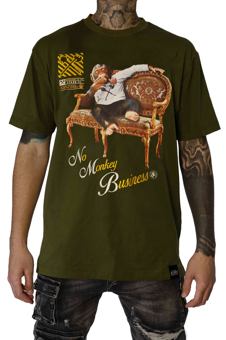 Monkey Biz 2 Olive Tee