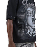 Beware Black Shirt - Rhinestones