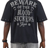 Beware Black Shirt - Rhinestones