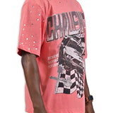 Challenge Yourself Pink Shirt - Rhinestones