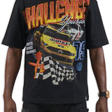 Challenge Yourself Black Shirt - Rhinestones