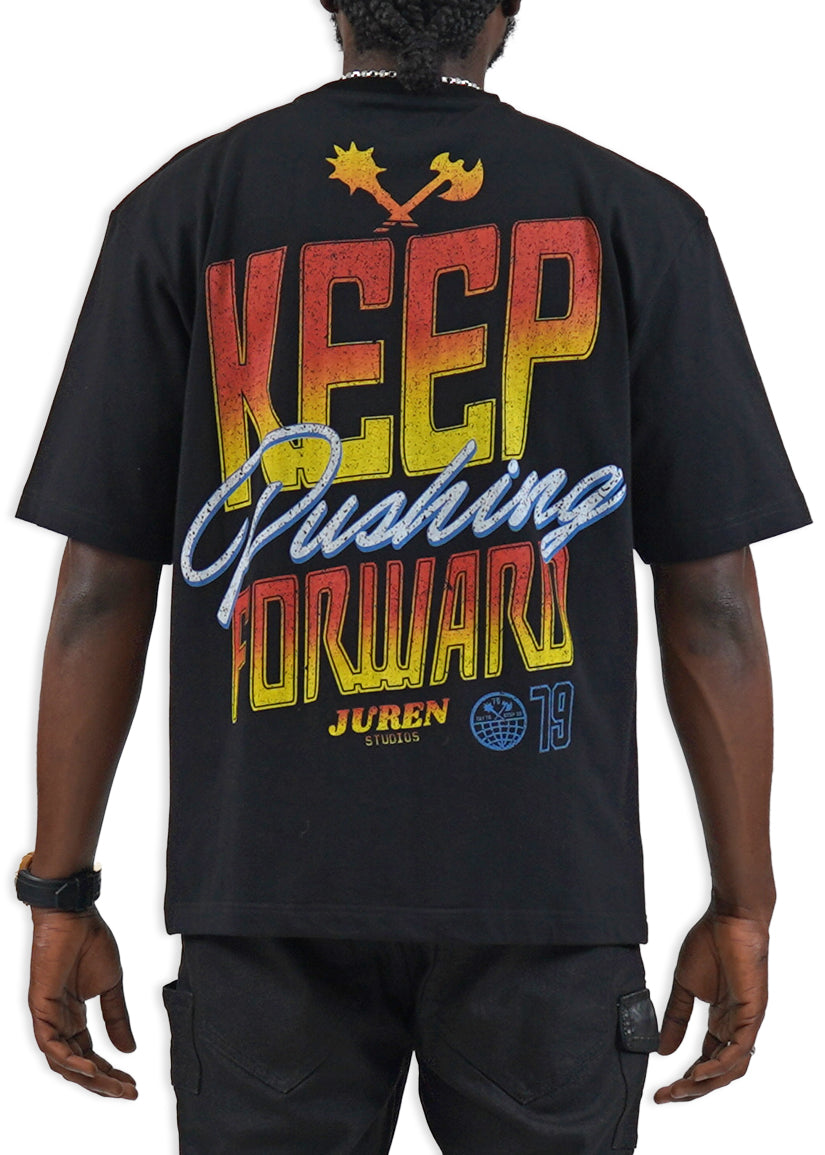 Challenge Yourself Black Shirt - Rhinestones