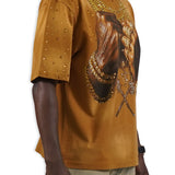 Pressure Makes Kings Brown Shirt - Rhinestones
