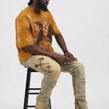 Pressure Makes Kings Brown Shirt - Rhinestones