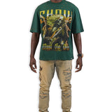 Show Must Go On Hunter Green Shirt - Rhinestones