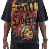 Fall Of Liberty Black Shirt - Rhinestones