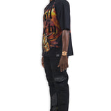 Fall Of Liberty Black Shirt - Rhinestones