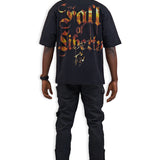 Fall Of Liberty Black Shirt - Rhinestones