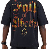 Fall Of Liberty Black Shirt - Rhinestones