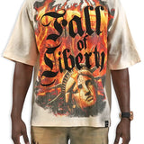 Fall Of Liberty Cream Shirt - Rhinestones