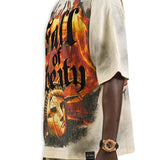 Fall Of Liberty Cream Shirt - Rhinestones