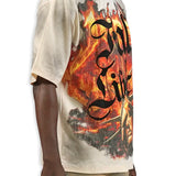 Fall Of Liberty Cream Shirt - Rhinestones