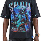 Show Must Go On Black Shirt - Rhinestones