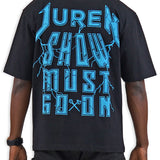 Show Must Go On Black Shirt - Rhinestones