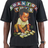 Born For This Black Shirt - Rhinestones