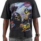 Born to Burn Black Shirt - Rhinestones