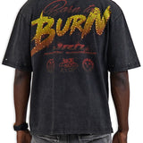 Born to Burn Black Shirt - Rhinestones