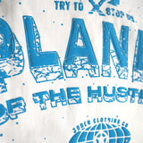 Planet Hustlers White Shirt - Rhinestones, Denim Shorts and Trucker Hat Combo