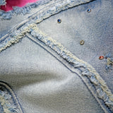 Planet Hustlers White Shirt - Rhinestone, Denim Jeans and Trucker Hat Combo