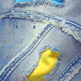 In The Trenches Shirt - Rhinestones, Denim Jeans and Trucker Hat Combo