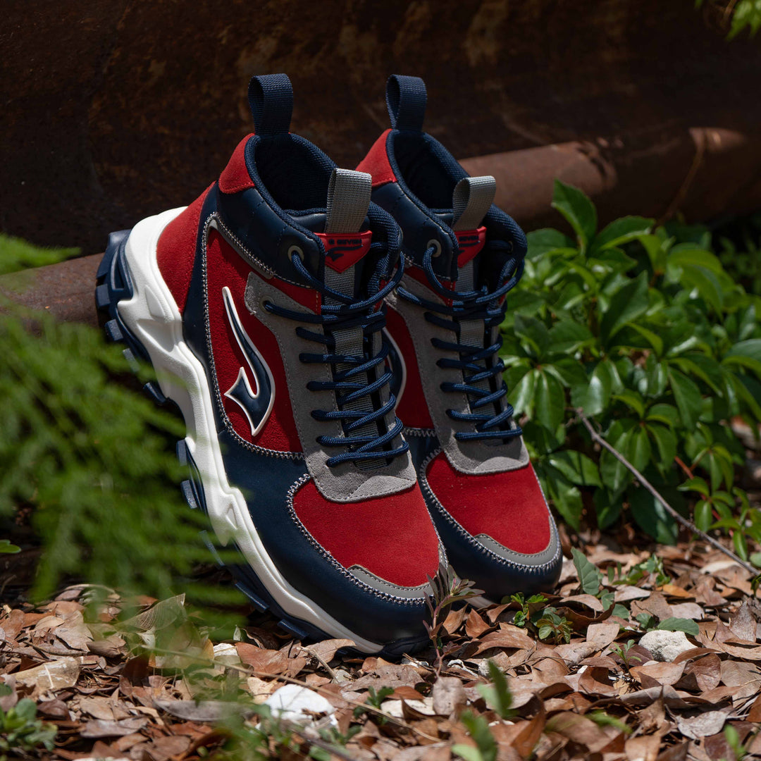 G7 x Wendigo Liberty Mid Top Boots - Red/Navy/Gray