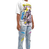 In The Trenches Denim Jeans - Rhinestones