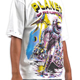 Planet Hustlers White Shirt - Rhinestones