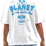 Planet Hustlers White Shirt - Rhinestones