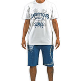 Ambitious Souls T-Shirt Domestic, Rhinestone Shorts and Trucker Hats Combo