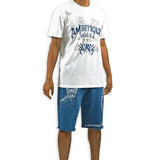 Ambitious Souls T-Shirt Domestic, Rhinestone Shorts and Trucker Hats Combo