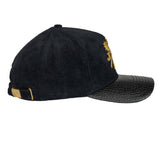 Black and Gold Corduroy Trucker