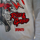 Rise & Grind White Hoodie
