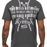 World Owes You Gray Wash Tee