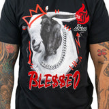Ble$$ed Goat Black Tee