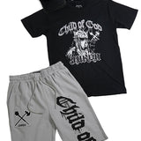 Child of God Black Domestic Tee, Shorts and Trucker Hat Combo