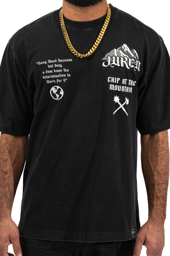 CHIP AT THE MOUNTAIN STORM BLACK TEE