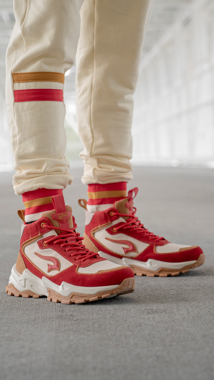 G7 Wendigo Salvo Mid Top Boots - Natural/Wheat/Red